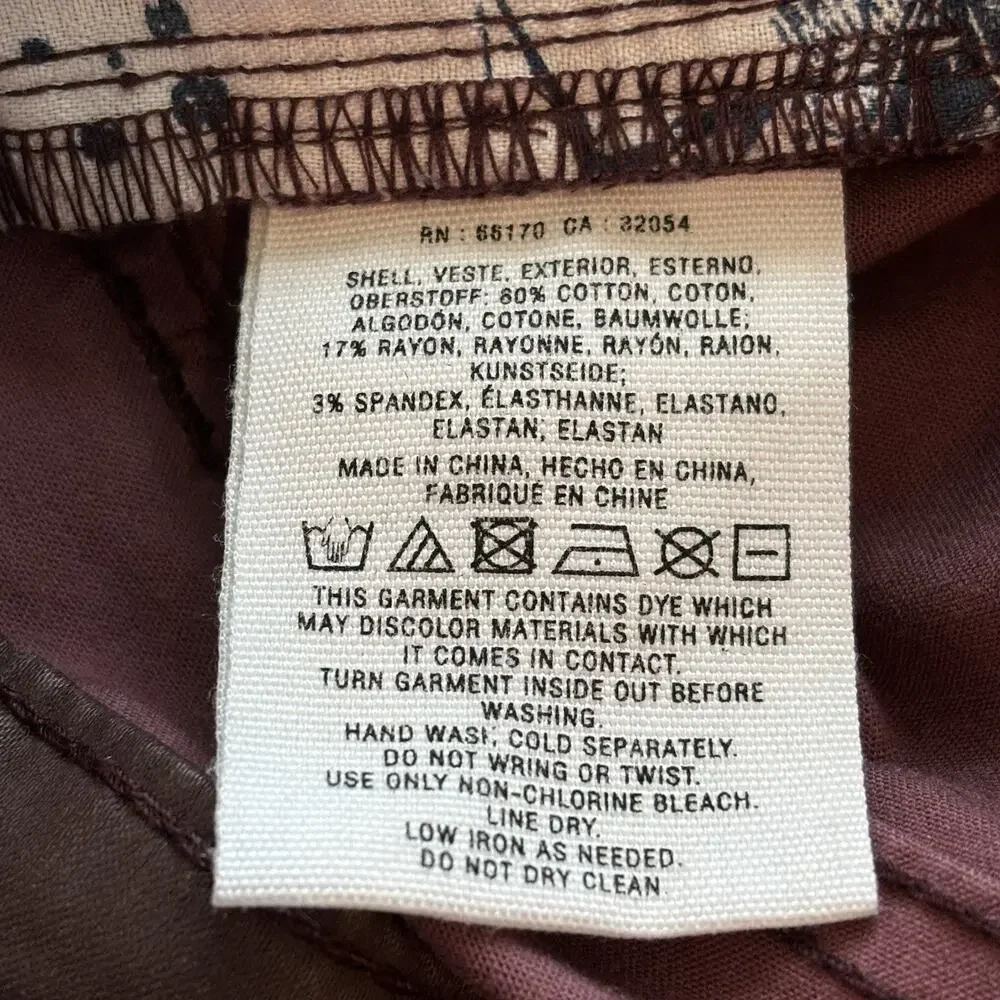 Pilcro and the‎ Letterpress Womens Pants 27 Red Wax Coated Burgundy Lace Up